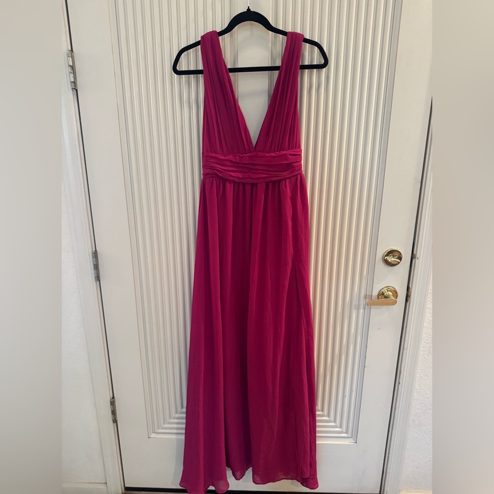 Lulu's Fuchsia Maxi Dress Small - Picture 4 of 5